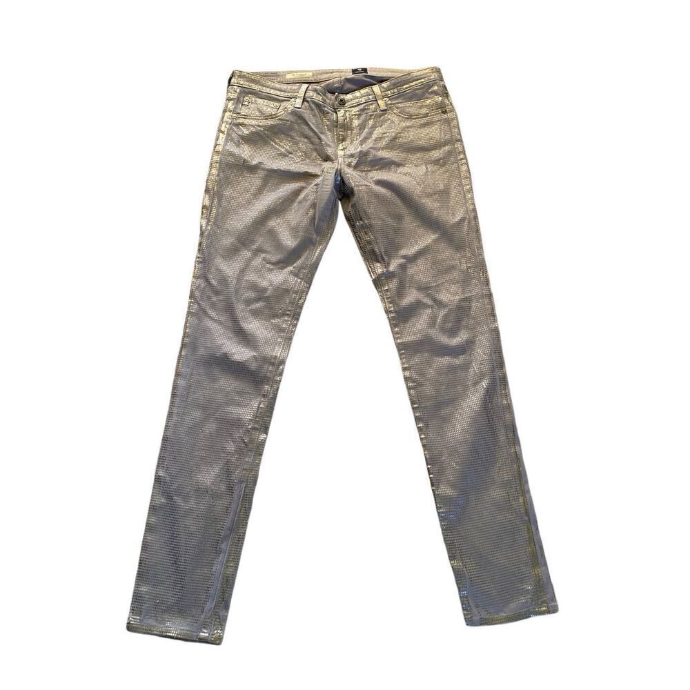 AG Silver Snake Print Pants size 32 Womans